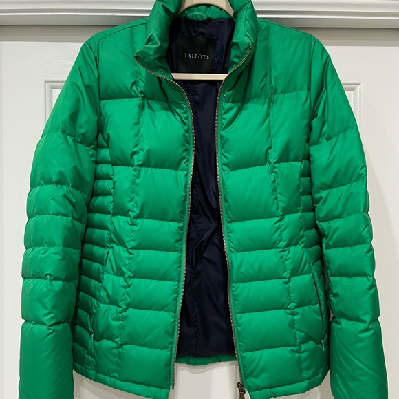 Talbots Puffer Coat, Bright Jade, size S. - Picture 5 of 8